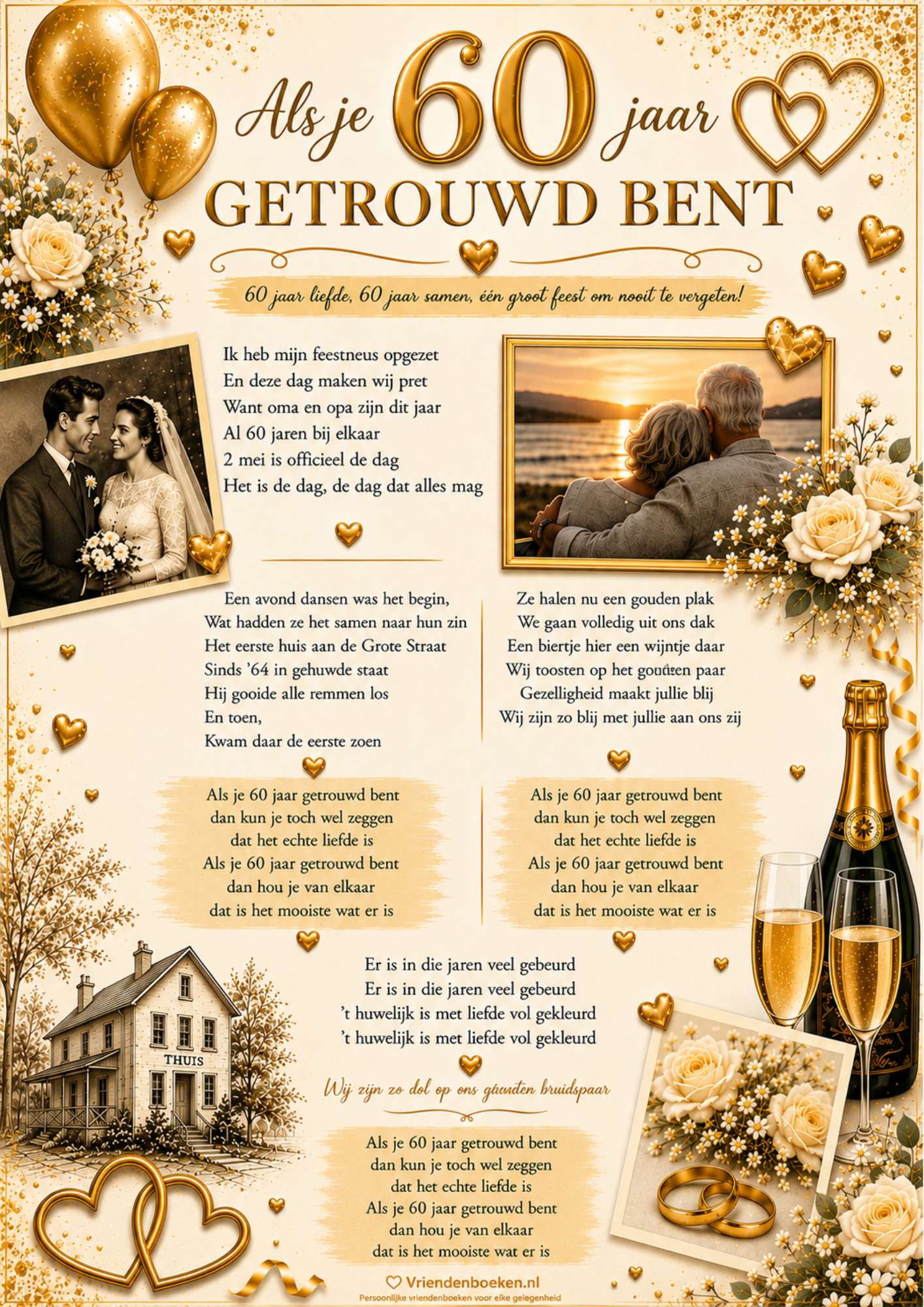 lied voor diamanten huwelijk 60 jaar getrouwd