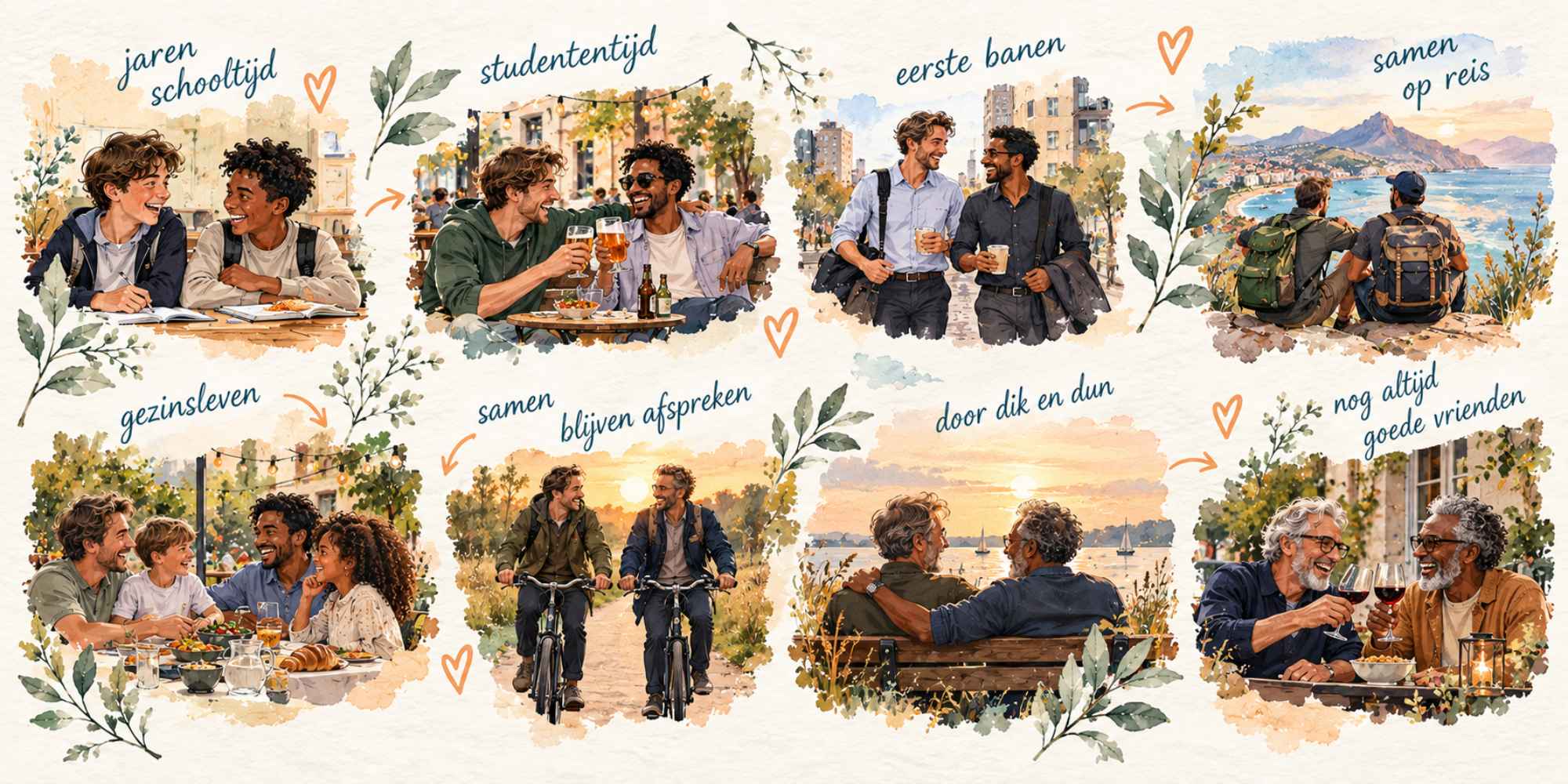 Goede vrienden en vriendschap door de jaren heen