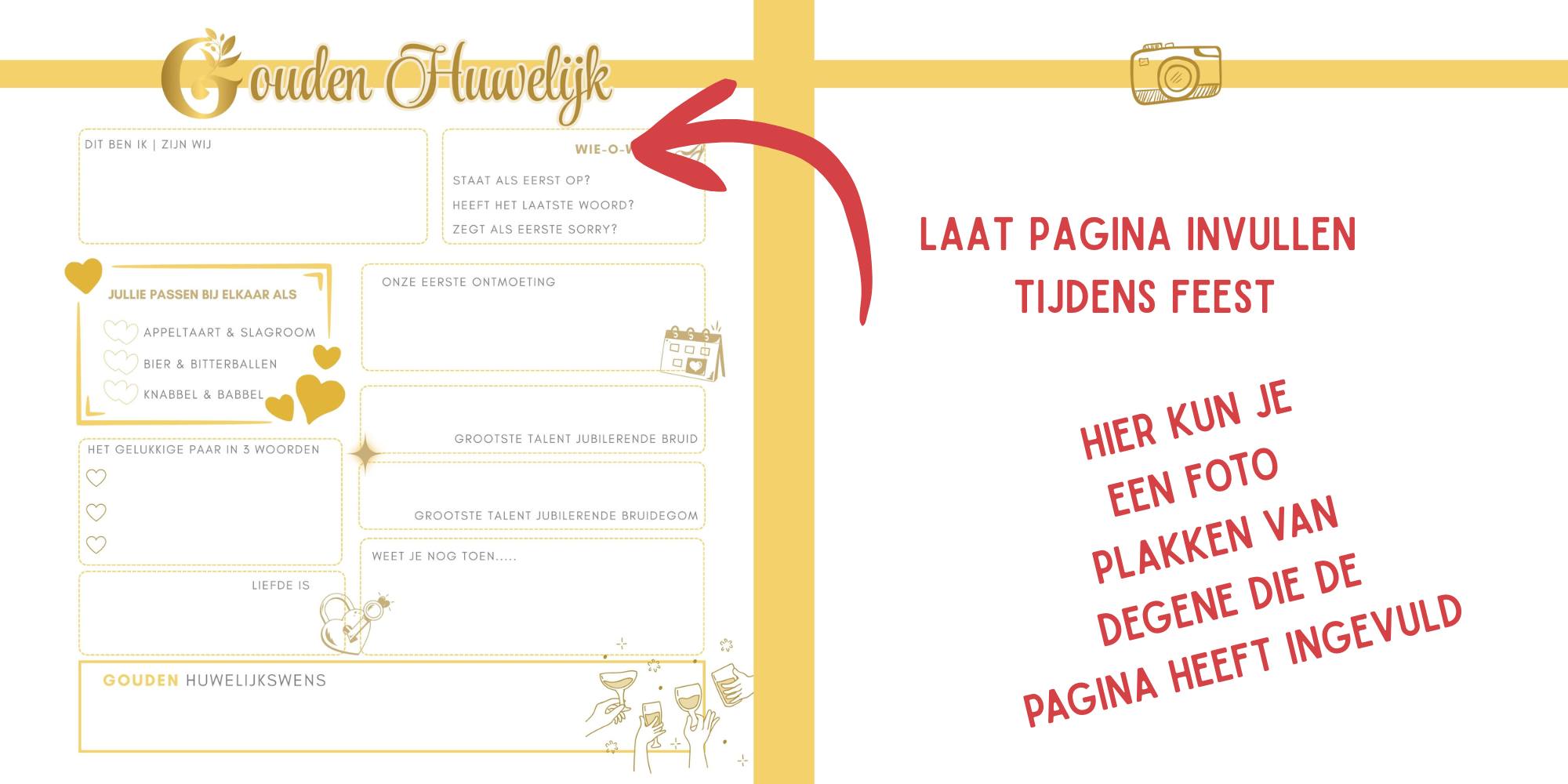 invulpagina gouden huwelijk
