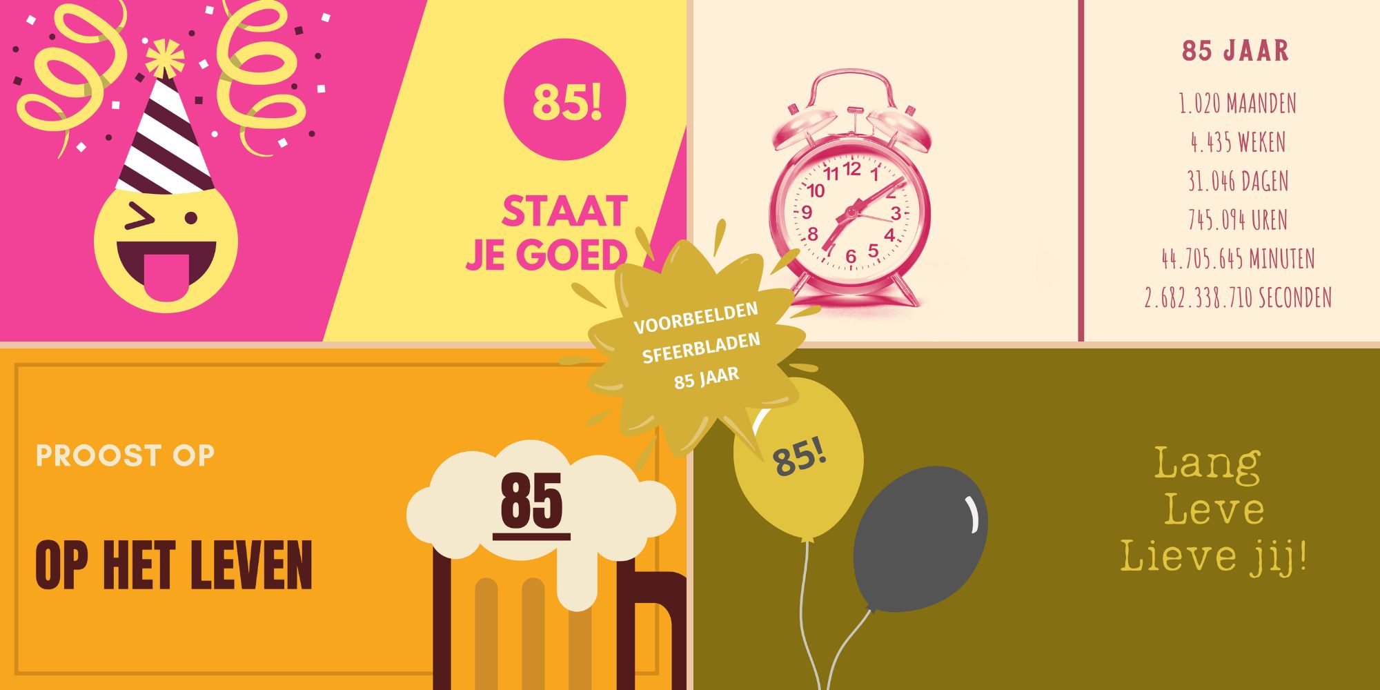 Cadeau 85 jaar verjaardag voorbeelden sfeerbladen vriendenboek vriendenboekje