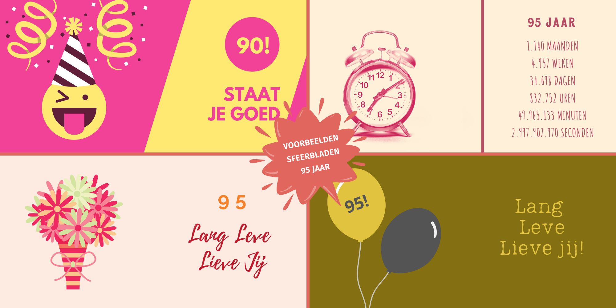 Cadeau 95 jaar verjaardag voorbeelden sfeerbladen vriendenboek vriendenboekje 1