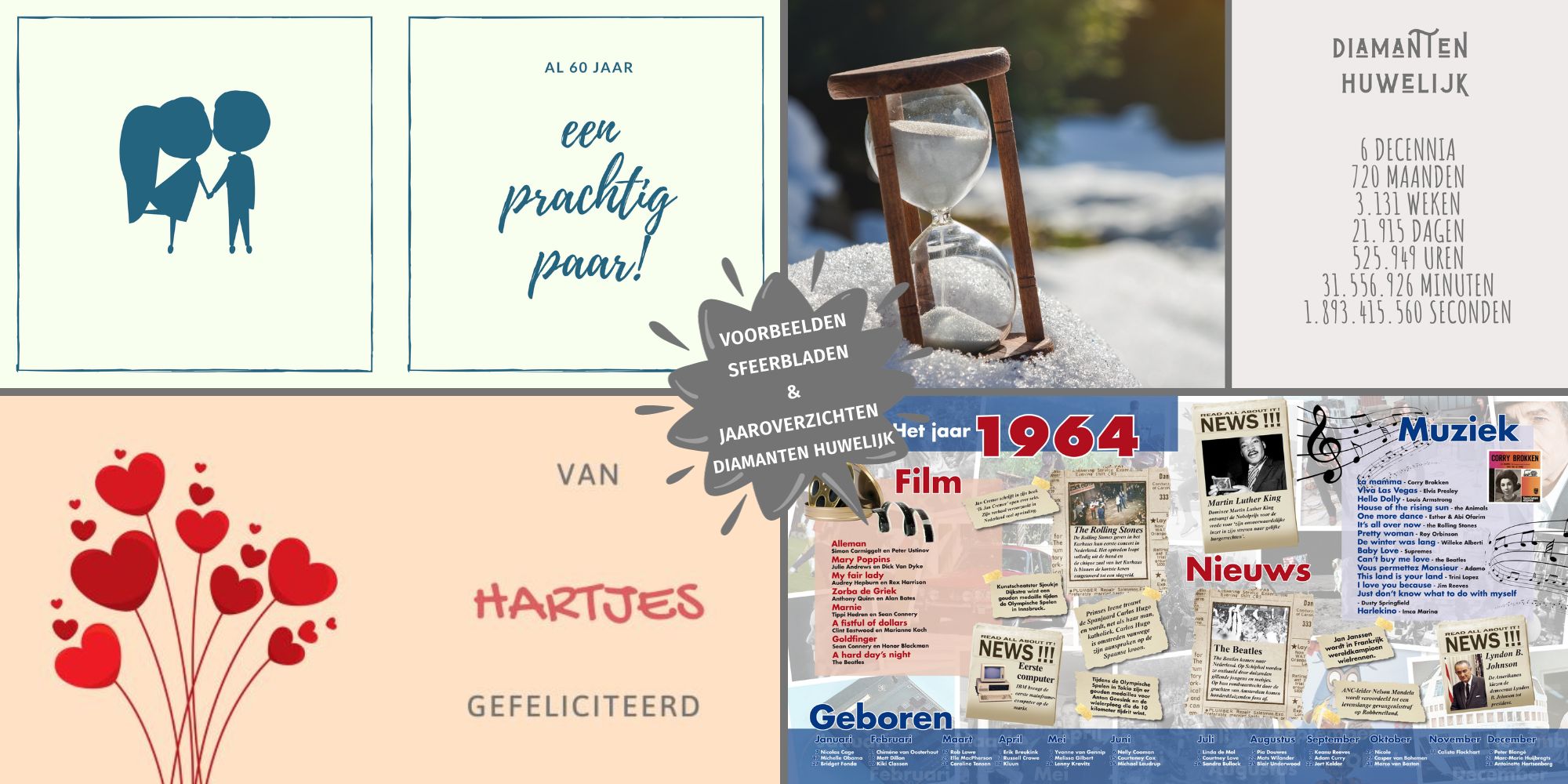 Voorbeelden Sfeerbladen Vriendenboek Cadeau Diamanten Huwelijk 60 jaar getrouwd 1