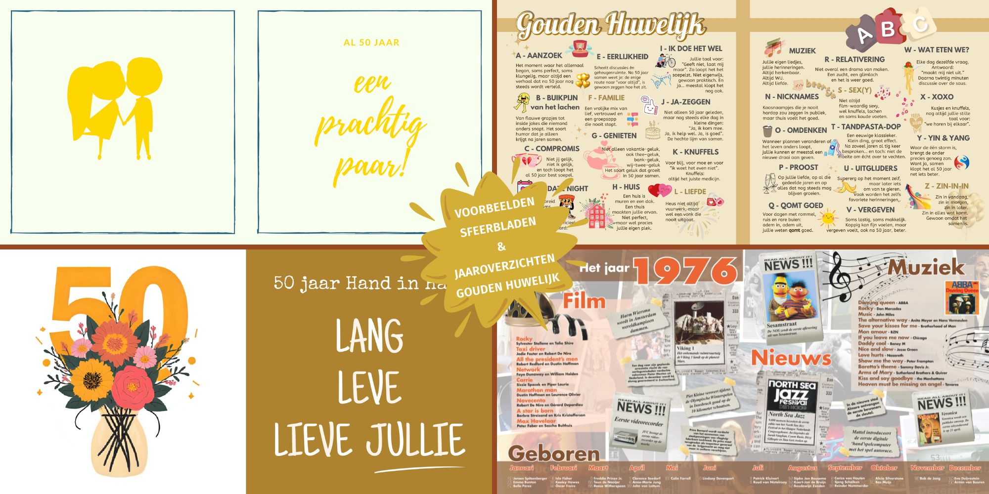 Voorbeelden Vriendenboeken Vriendenboekje Cadeau Gouden Huwelijk 50 jaar getrouwd