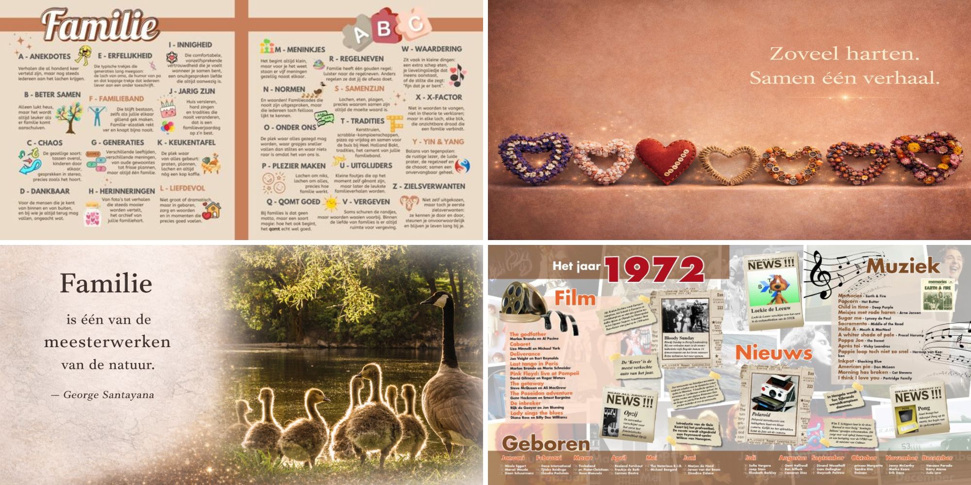 themapagina sfeerbladen familieboek jaaroverzicht familie herinneringsboek