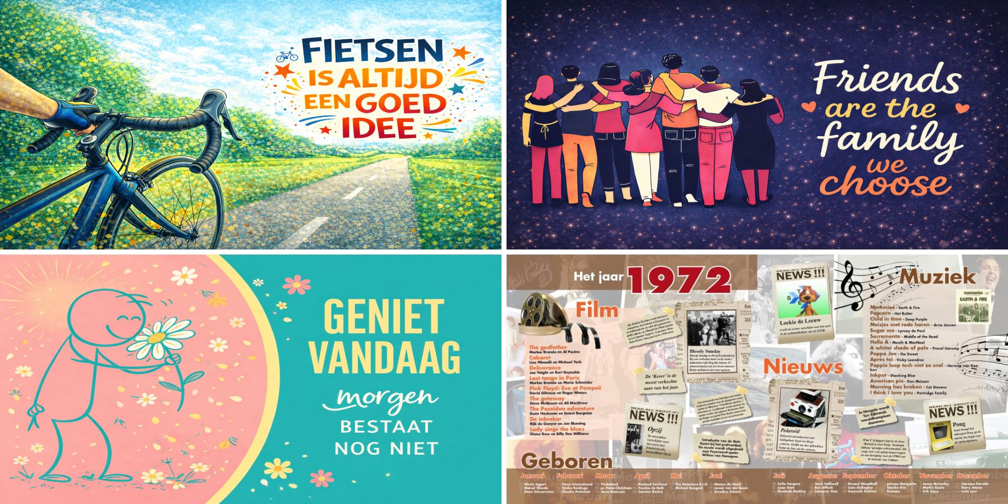 Voorbeeld sfeerblad fietsrouteboek vriendenboek