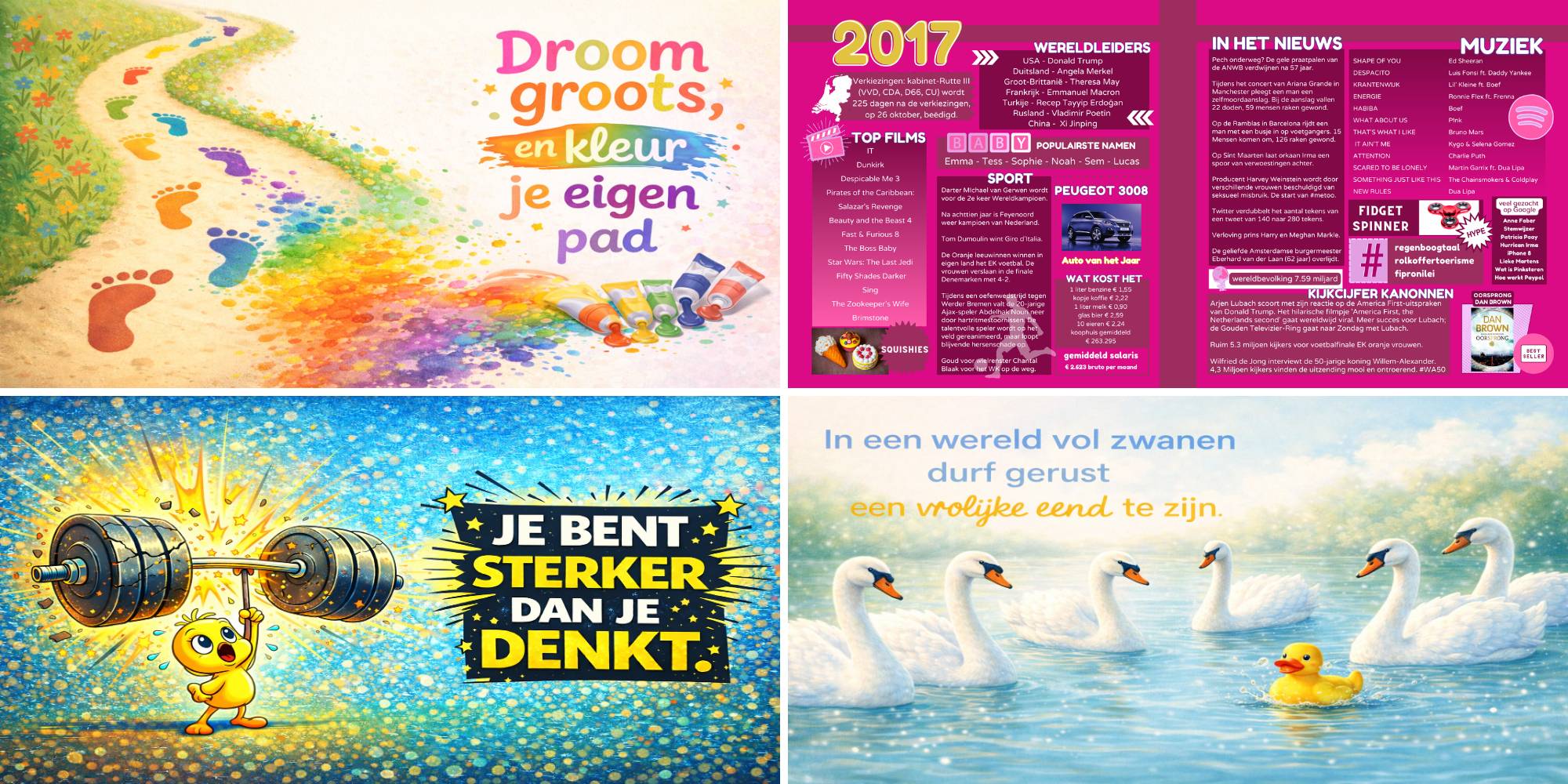 Voorbeelden sfeerbladen en jaaroverzichten jaarboek basisschool klassenboek
