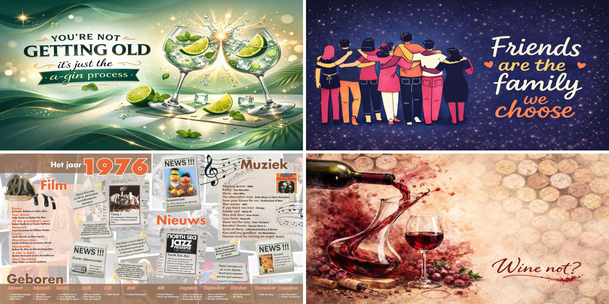 Voorbeeld sfeerblad cocktailboek vriendenboek