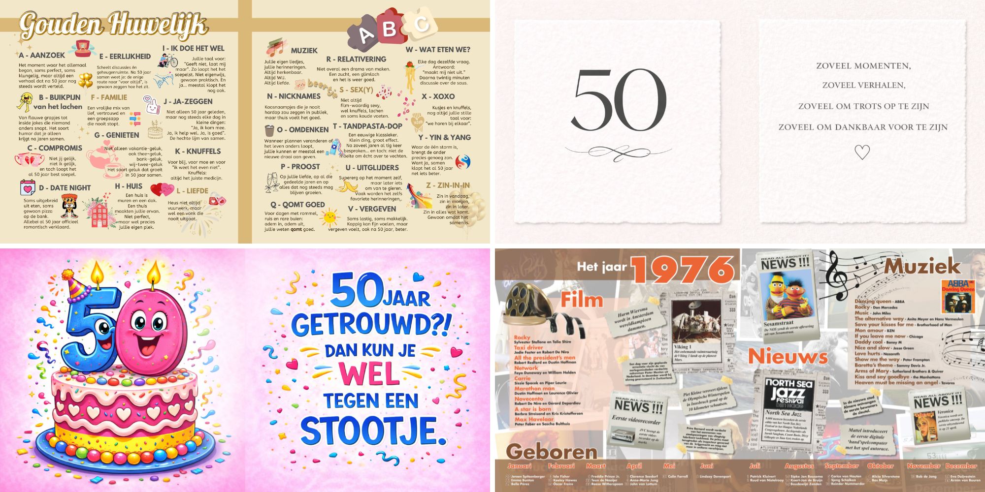 Voorbeelden Vriendenboeken Vriendenboekje Cadeau Gouden Huwelijk 50 jaar getrouwd