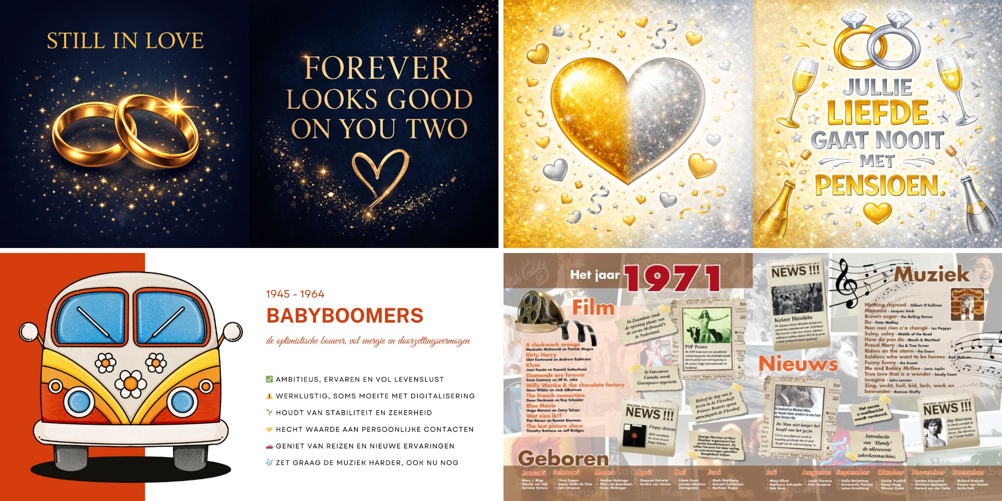 Voorbeelden Sfeerbladen Jaaoverzicht Vriendenboek Cadeau smarageden Huwelijk 55 jaar getrouwd