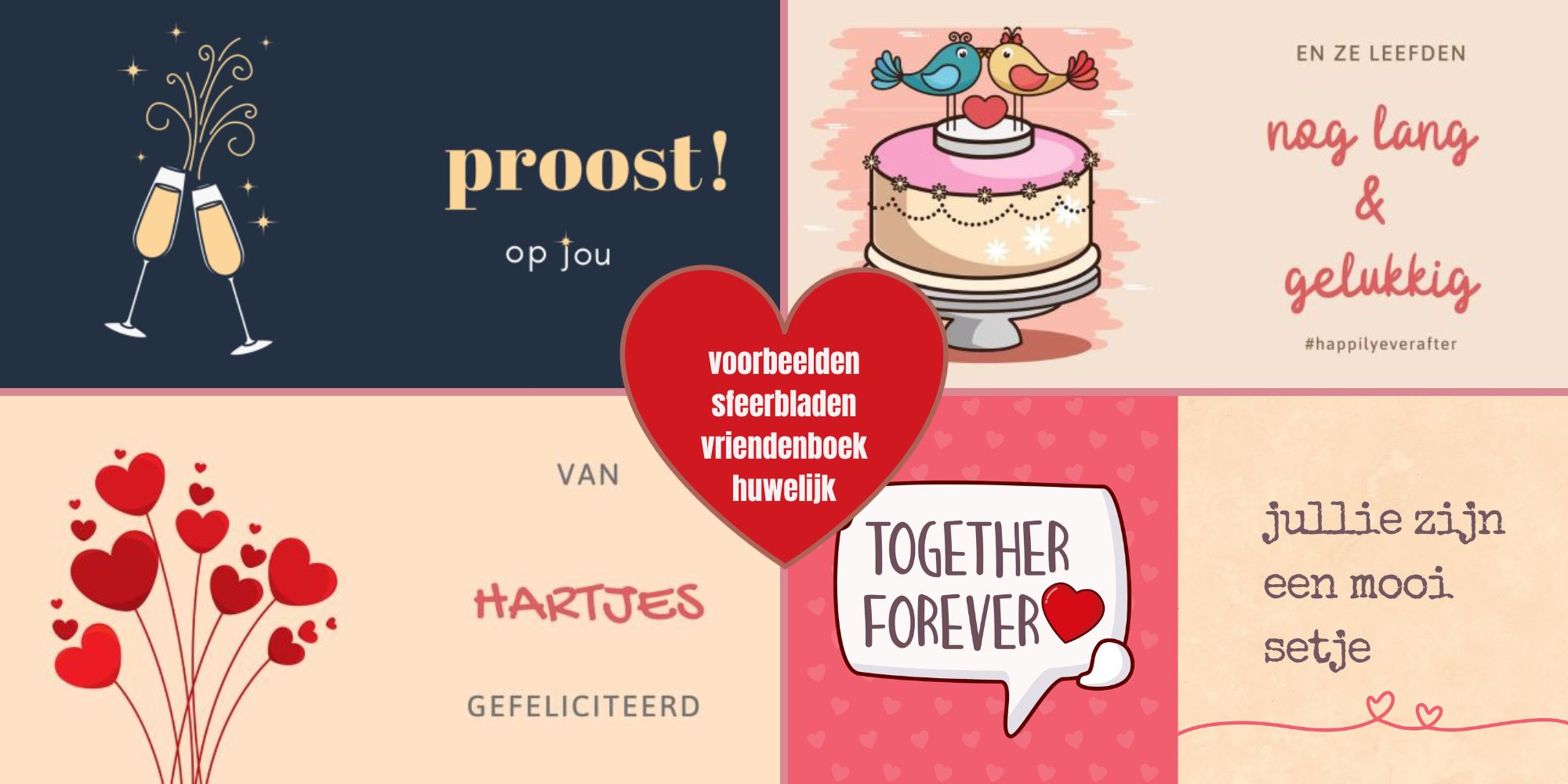 sfeerbladen vriendenboek gastenboek huwelijk