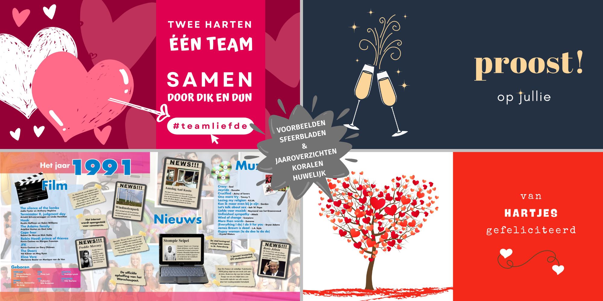 voorbeelden sfeerbladen jaaroverzicht koralen huwelijk 35 jaar getrouwd