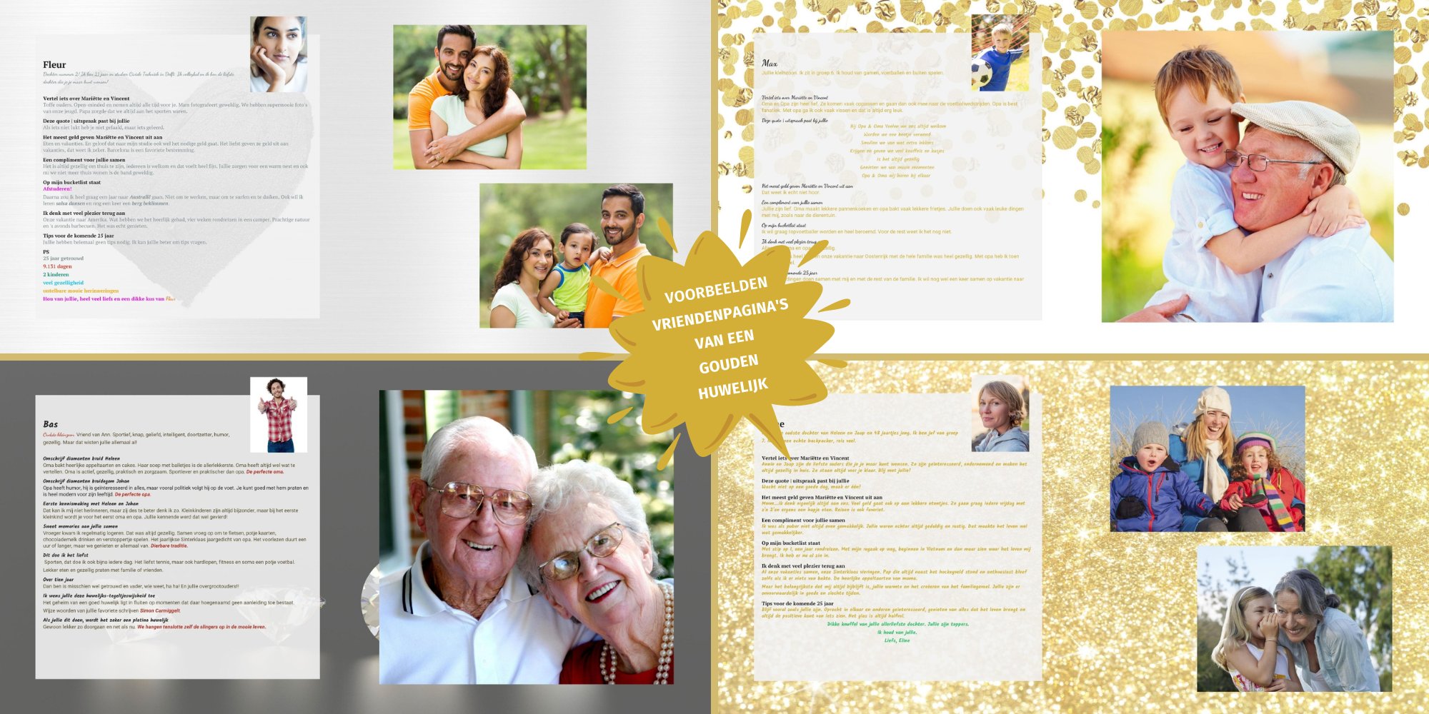 gouden huwelijk 50 jaar getrouwd cadeau vriendenboek vriendenboekje