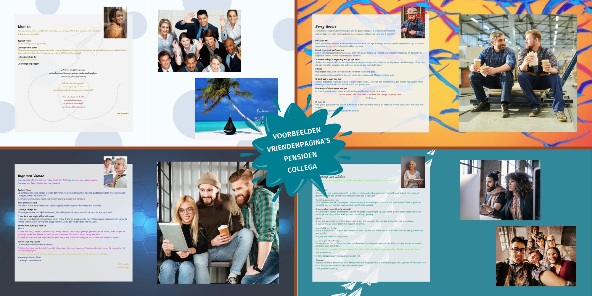Voorbeelden Vriendenboeken voor Pensioen Cadeau