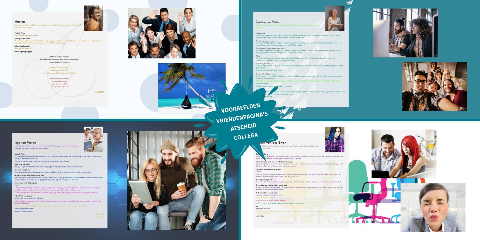 Voorbeelden vriendenboek afscheid collega – nieuwe baan cadeau