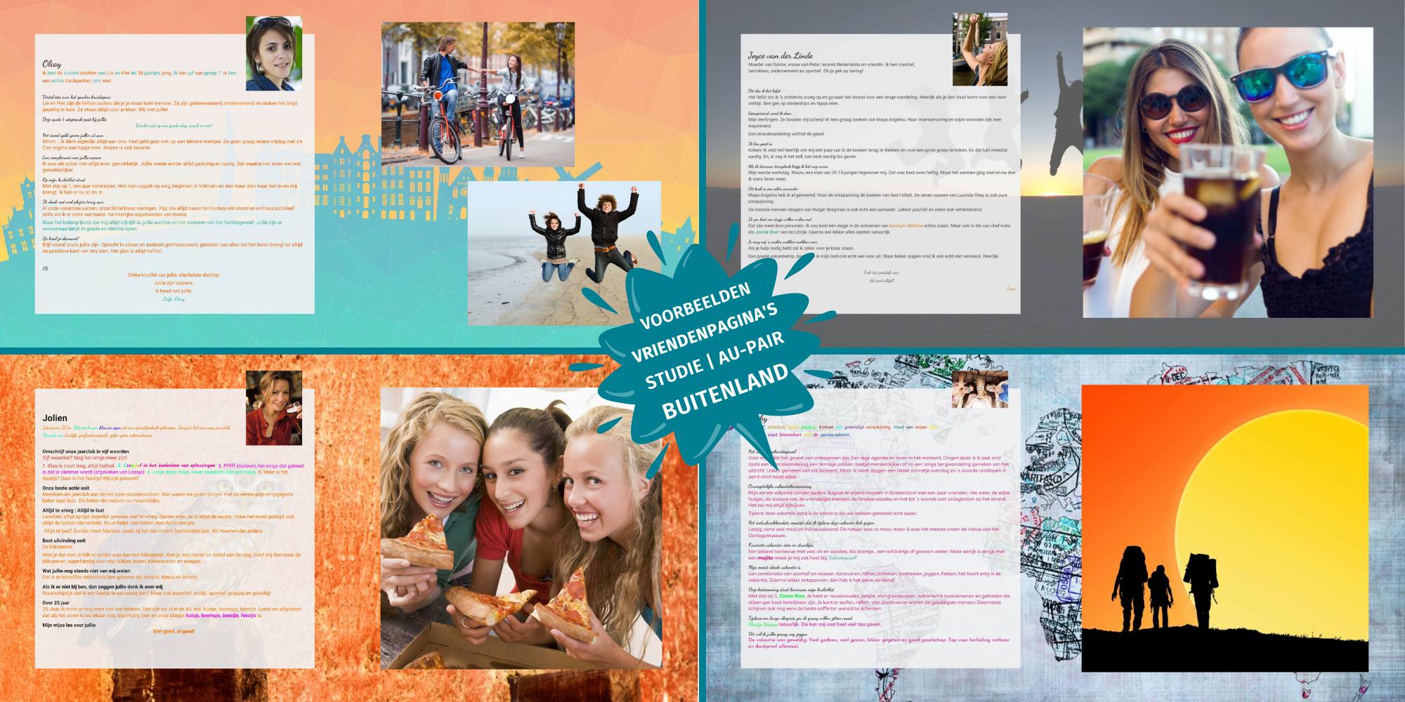 persoonlijk cadeau studie stage au pair buitenland vriendenboek