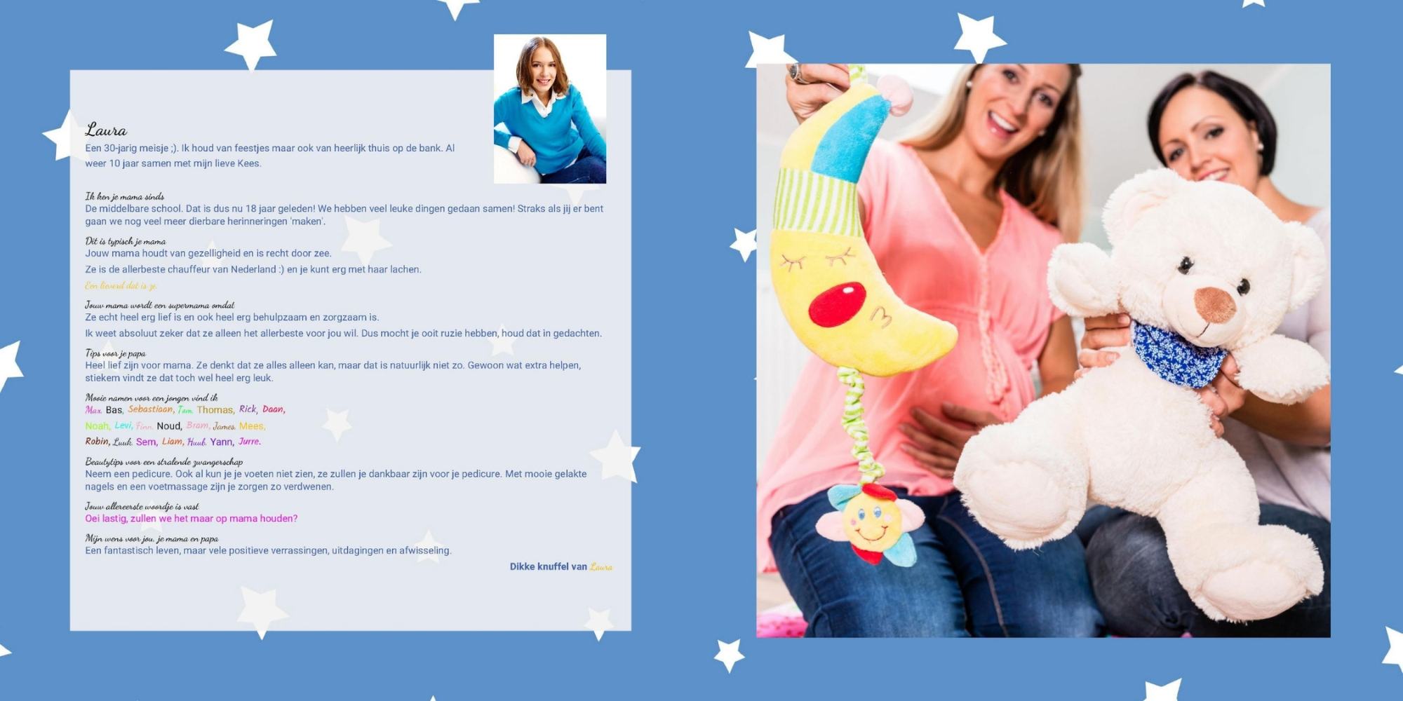 baby shower vriendinnenboek vriendenboekje voorbeeld vriendenpagina