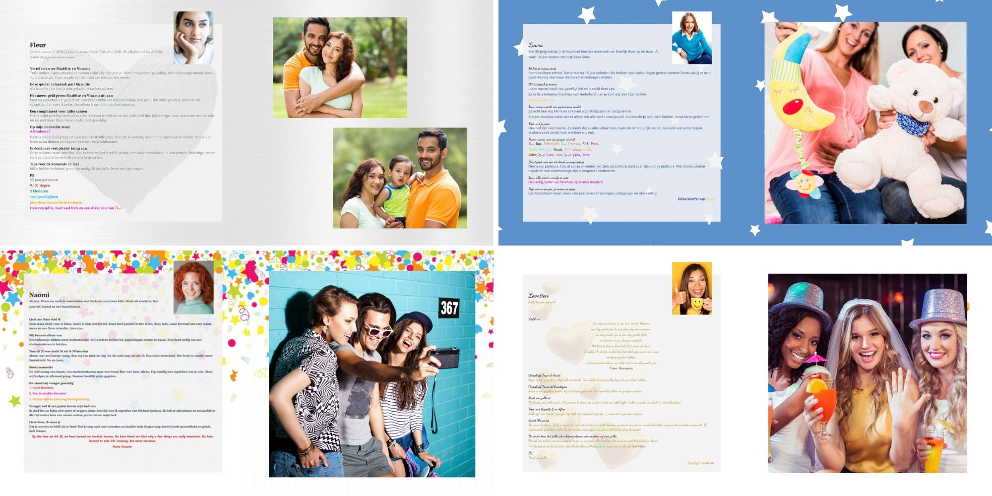 voorbeelden ingevulde vriendenpaginas