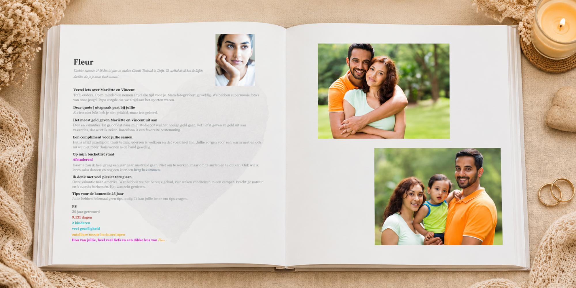 vriendenboek huwelijksjubileum voorbeelden vriendenpagina's