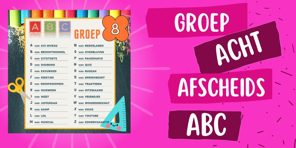 ABC'tje Groep 8 met afbeelding om te downloaden