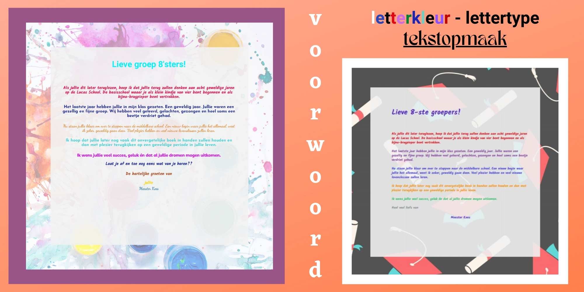 18 voorwoord voor in je afscheidsboek groep 8