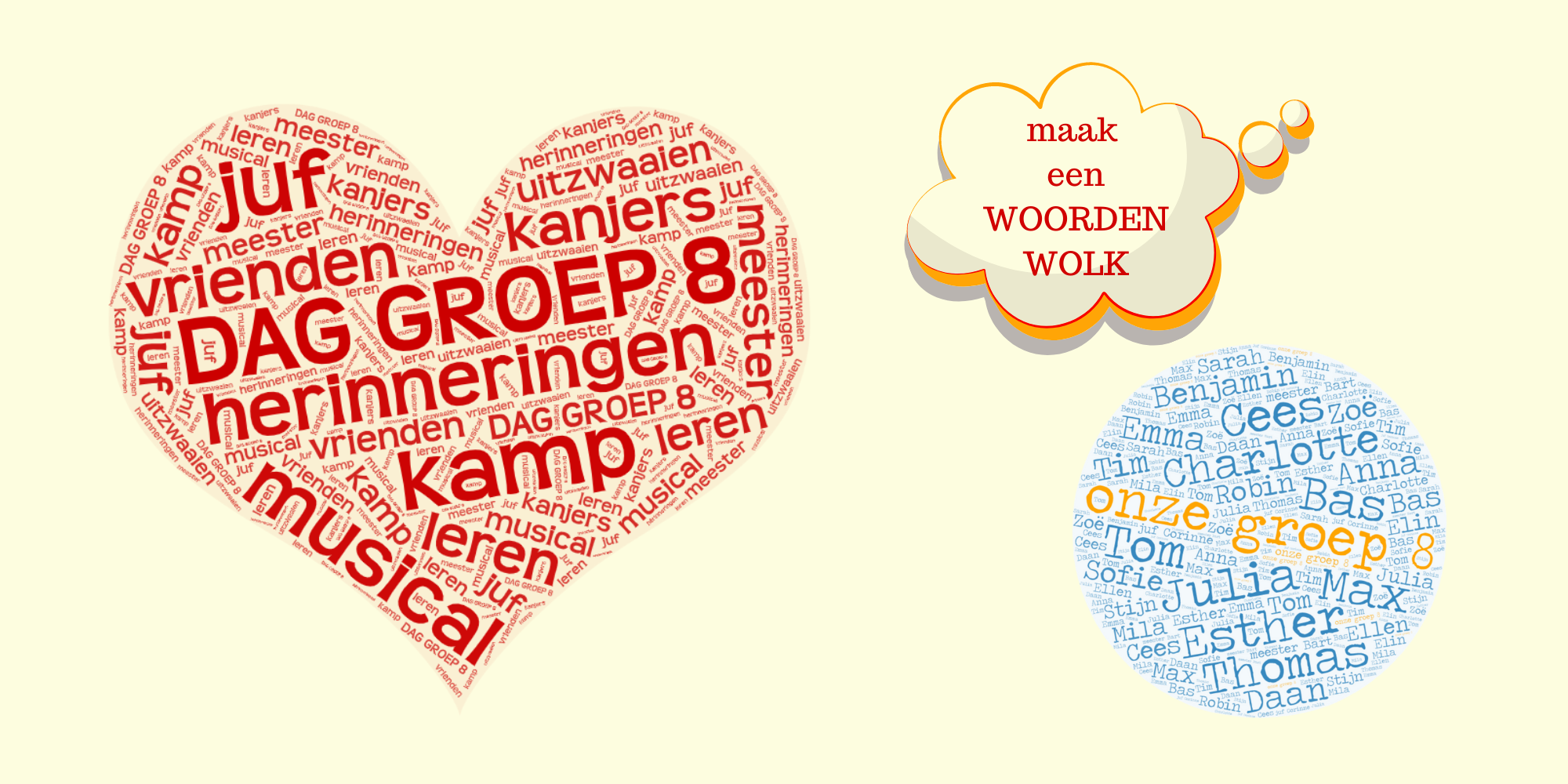 6 woordenwolk toevoegen aan groep 8