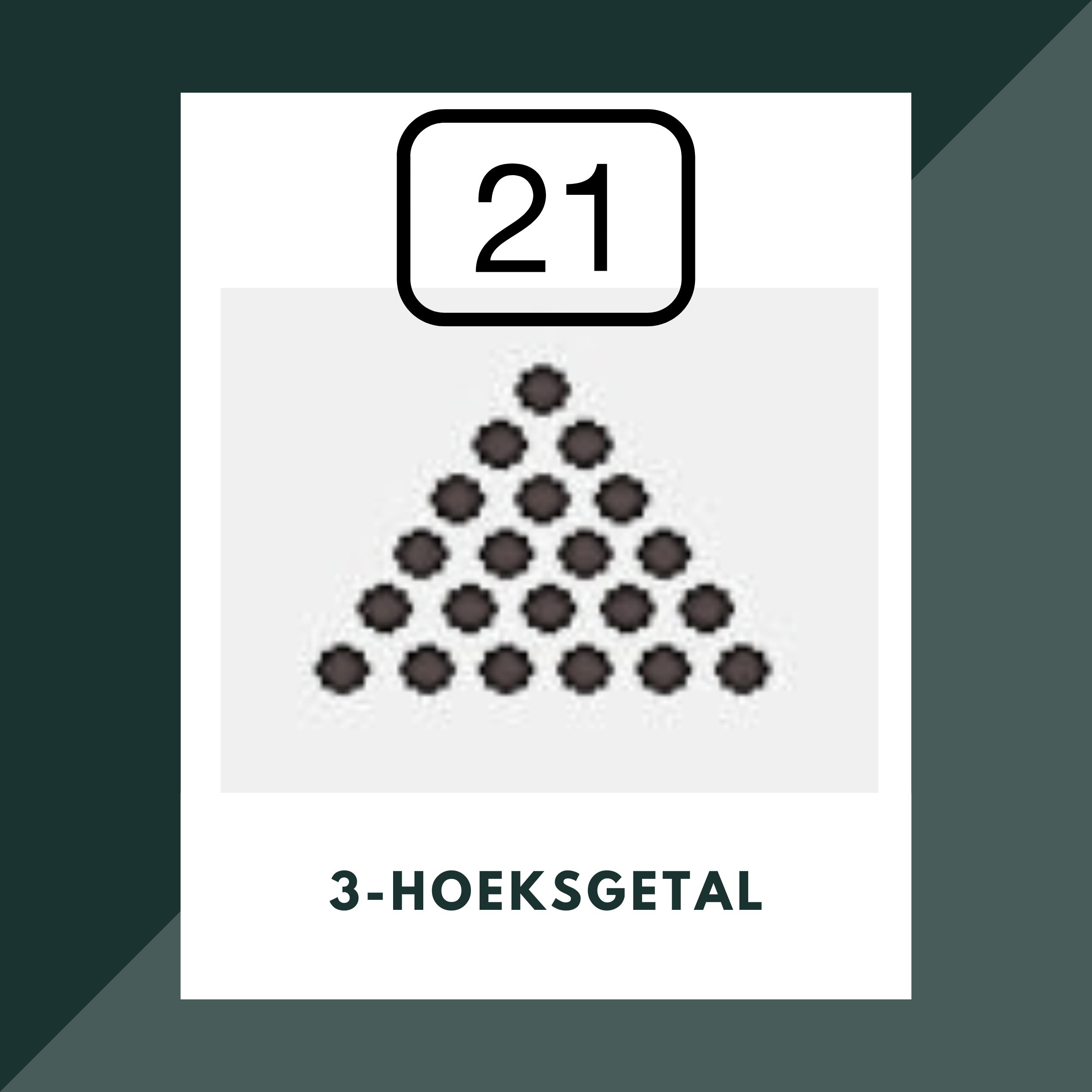 21 is 3 hoeksgetal