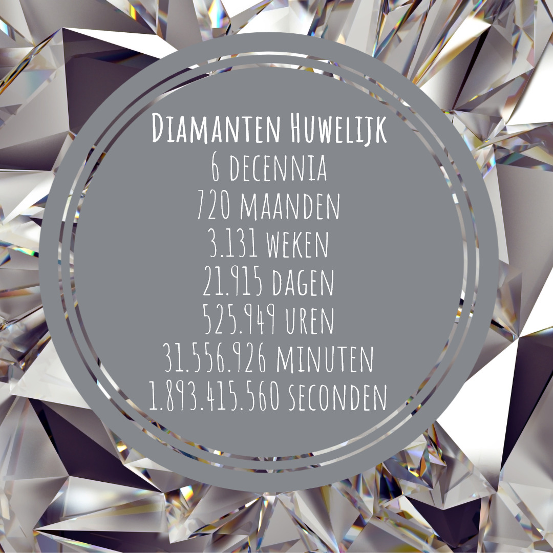 diamanten huwelijk 60 jaar vriendenboek vriendenboekje