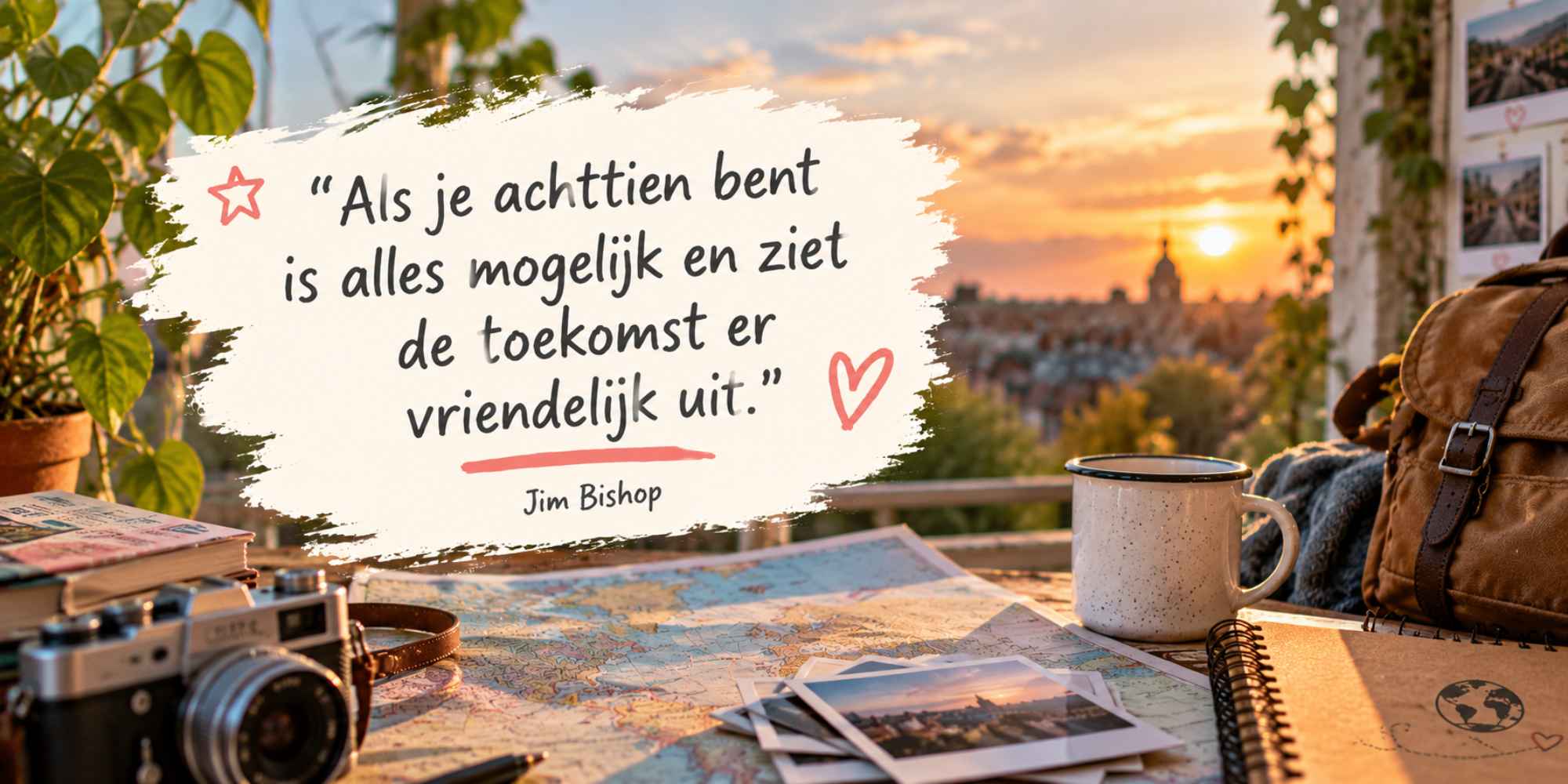 18 jaar verjaardag met leuke quote over toekomst Jim Bishop