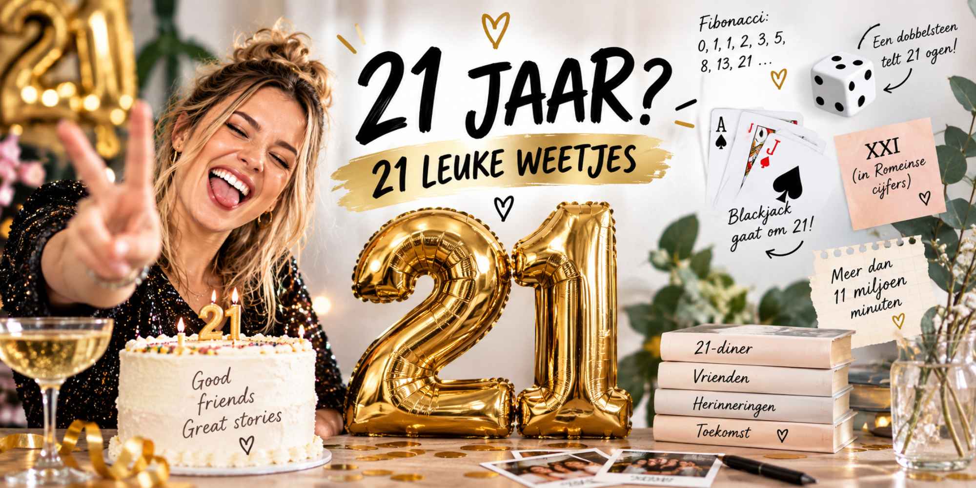 21 jaar verjaardag met 21 leuke weetjes over het getal 21