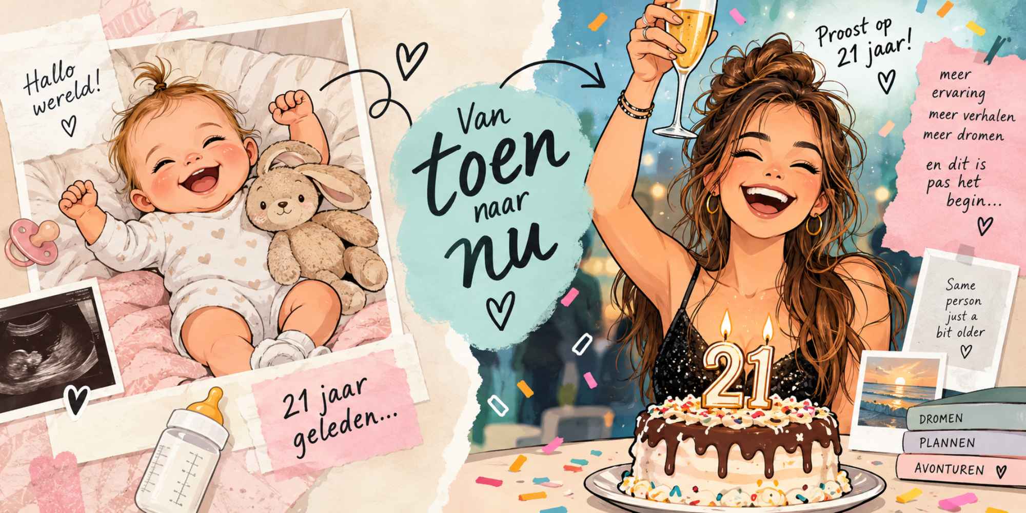 21 jaar geworden terugkijken naar je geboortejaar en de eerste 21 jaar