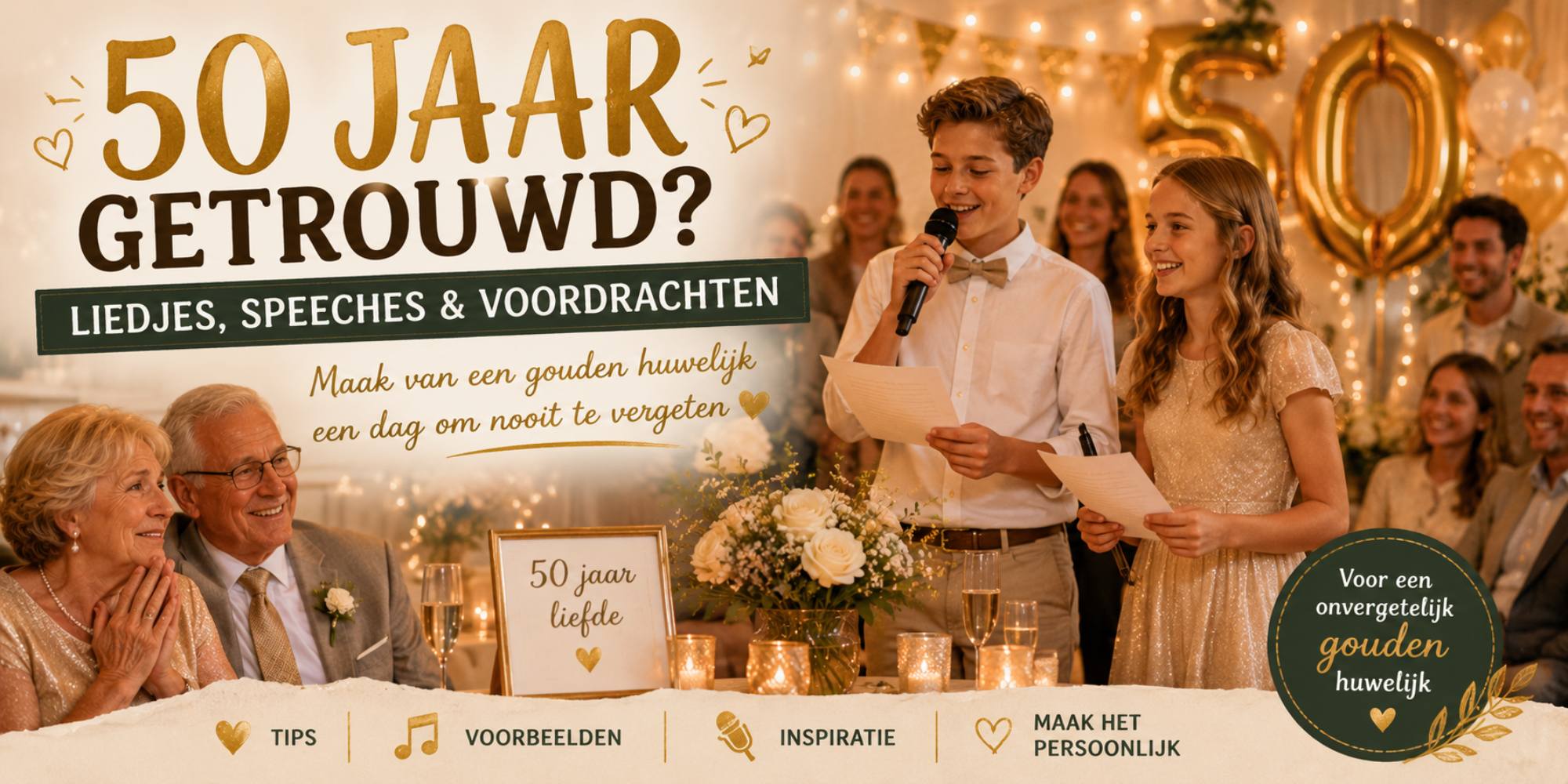 50 jaar getrouwd? Dat is een gouden huwelijk!