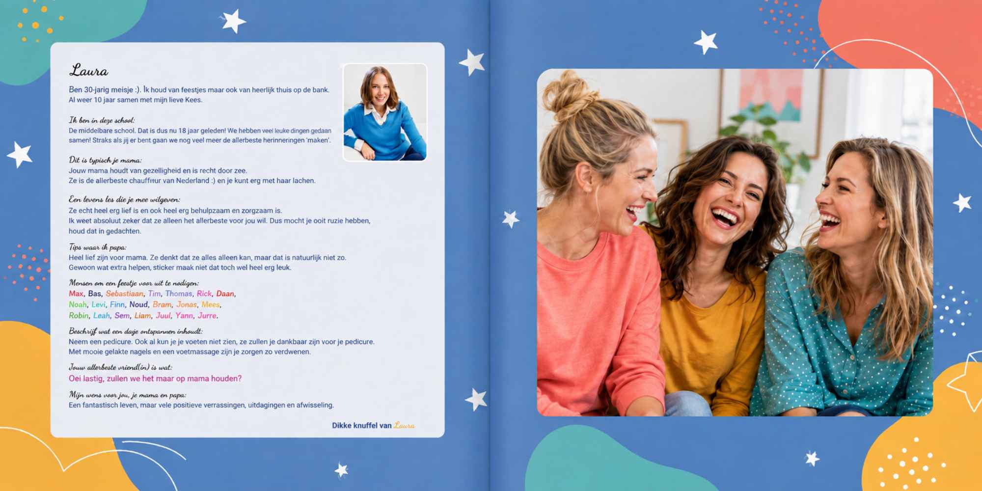 Rustige eigen achtergrond voor een vriendenpagina en fotoblad, gemaakt met AI