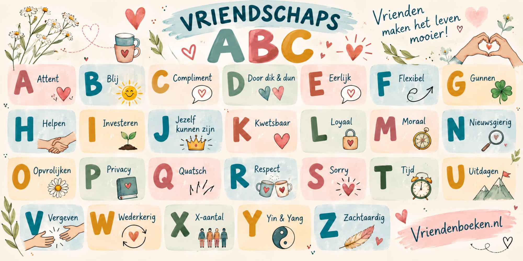 Vriendschap A tot en met Z