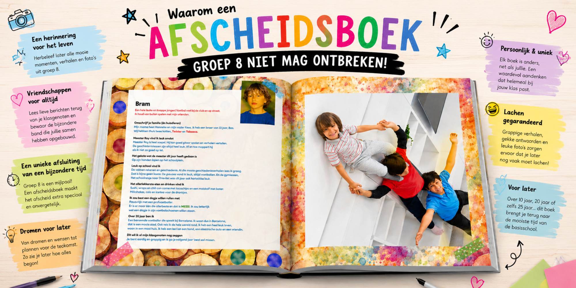 Afscheidsboek groep 8 maken: alle mogelijkheden