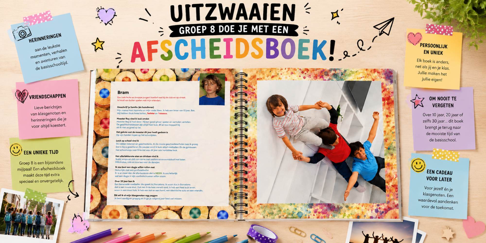 Afscheidsboek groep 8 12 redenen waarom vriendenboekje groep 8 erbij hoort