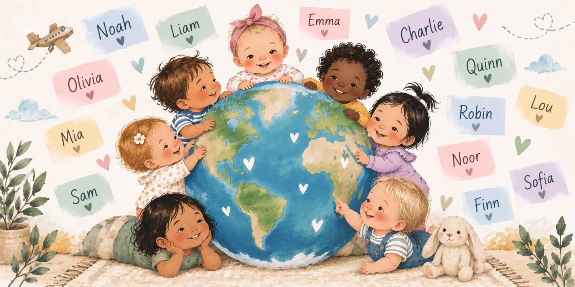 Populaire babynamen uit verschillende landen over de hele wereld