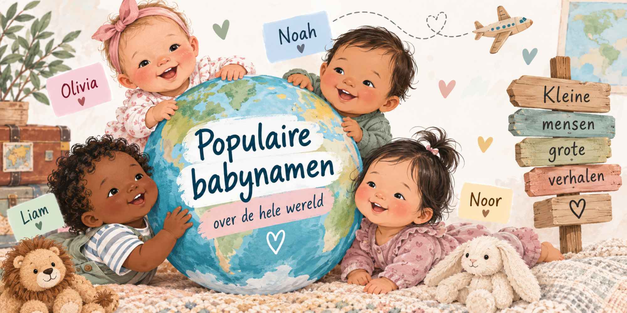 wereldwijd de populairste babynamen
