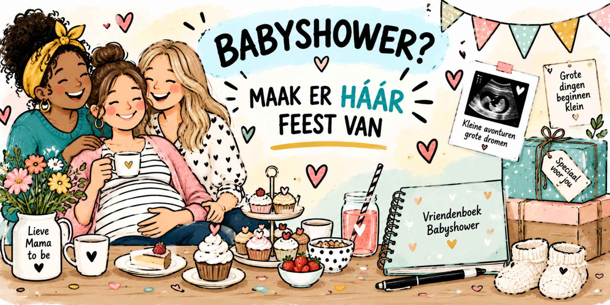 Babyshower organiseren met ideeën voor een persoonlijk feest