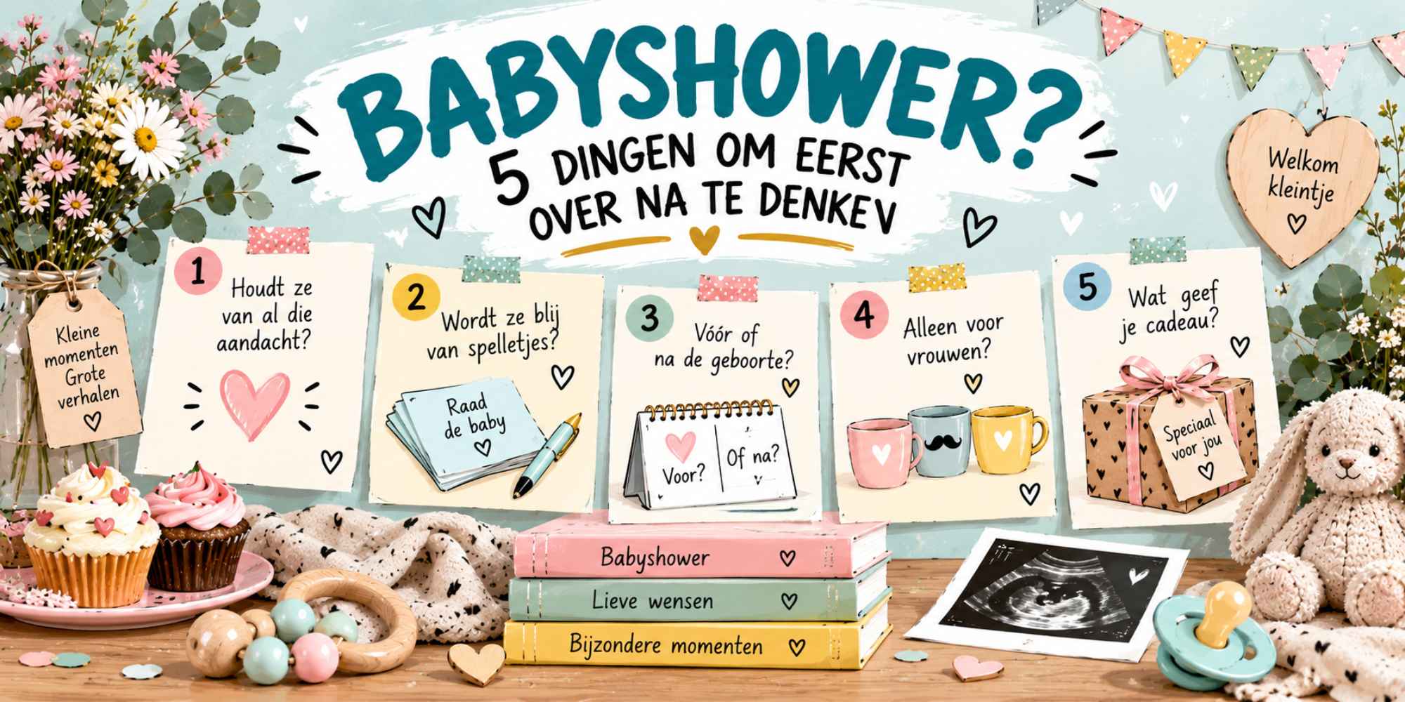 vijf overwegingen voordat je een babyshower organiseert