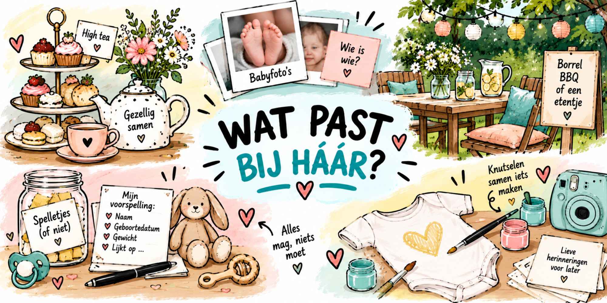 Originele ideeën voor een babyshower zonder standaard spelletjes