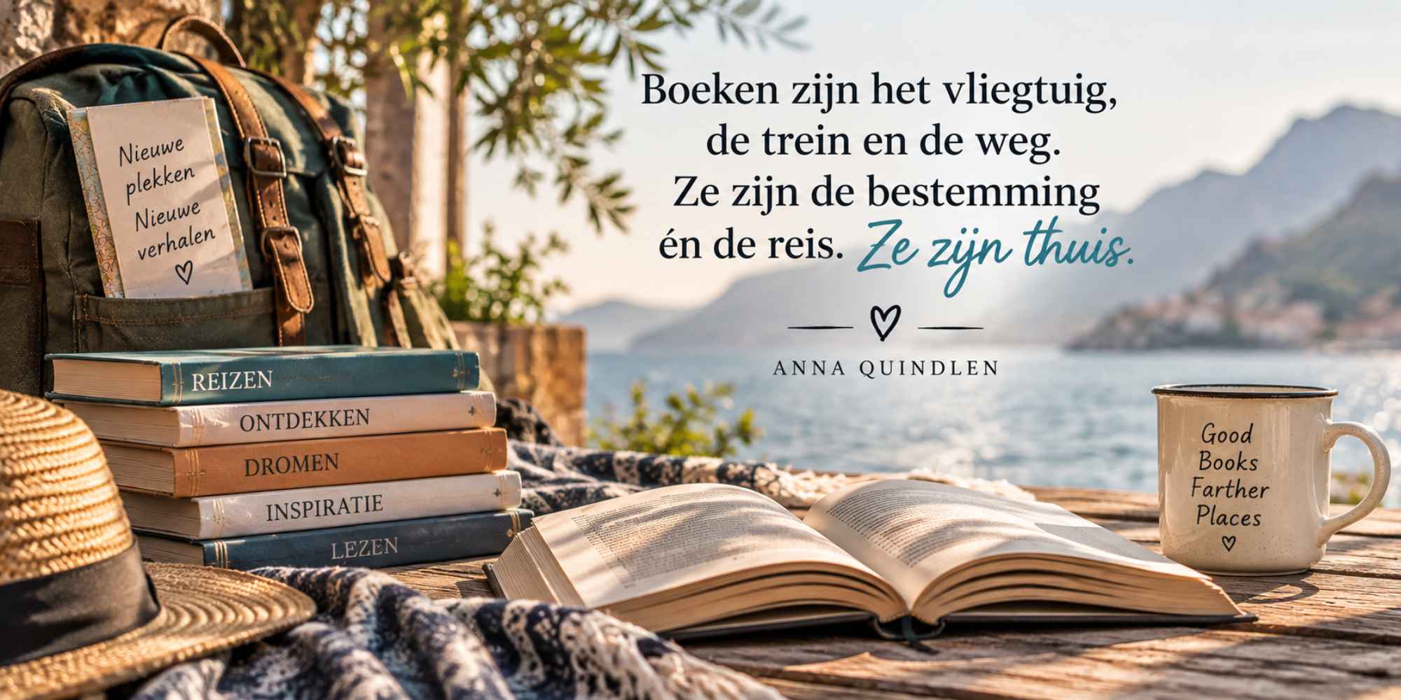 Boeken nemen je overal mee naartoe – quote over lezen van Anna Quindlen
