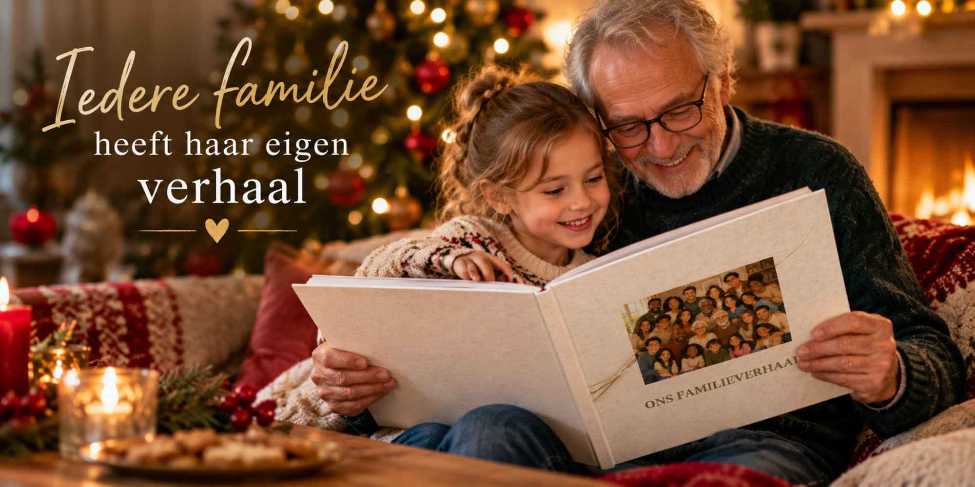 Familieboek met kerst