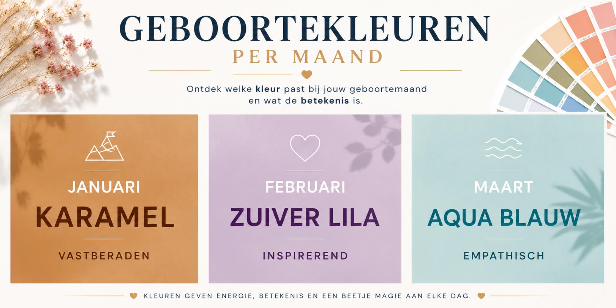 geboortekleuren januari februari maart