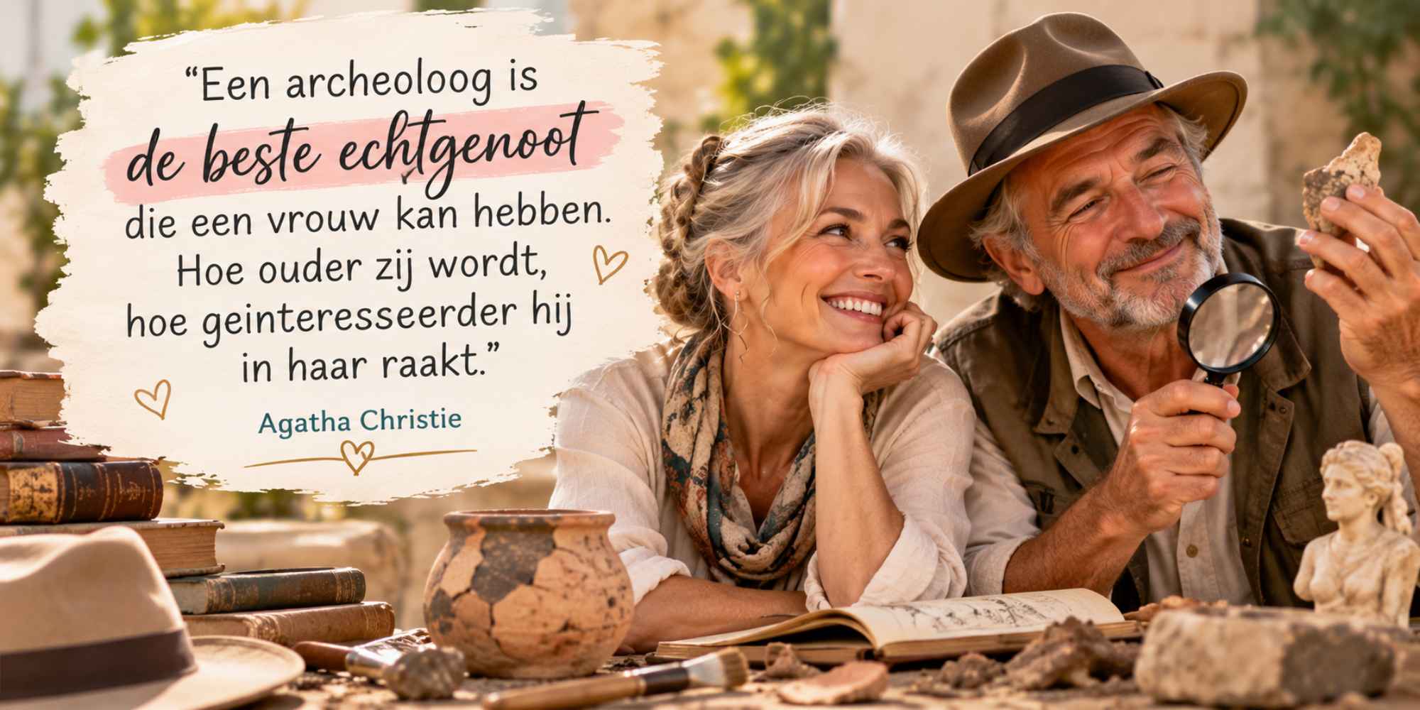 grappige huwelijksquote over een archeoloog van Agatha Christie