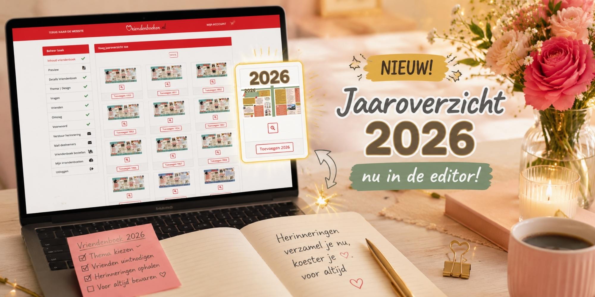 Jaaroverzicht 2025 voor Vriendenboek