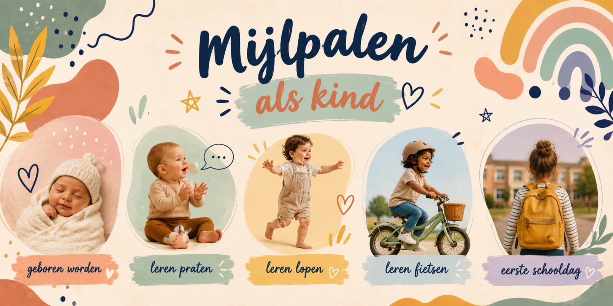 Eerste schooldag en herinneringen aan vroeger mijlpalen als kind
