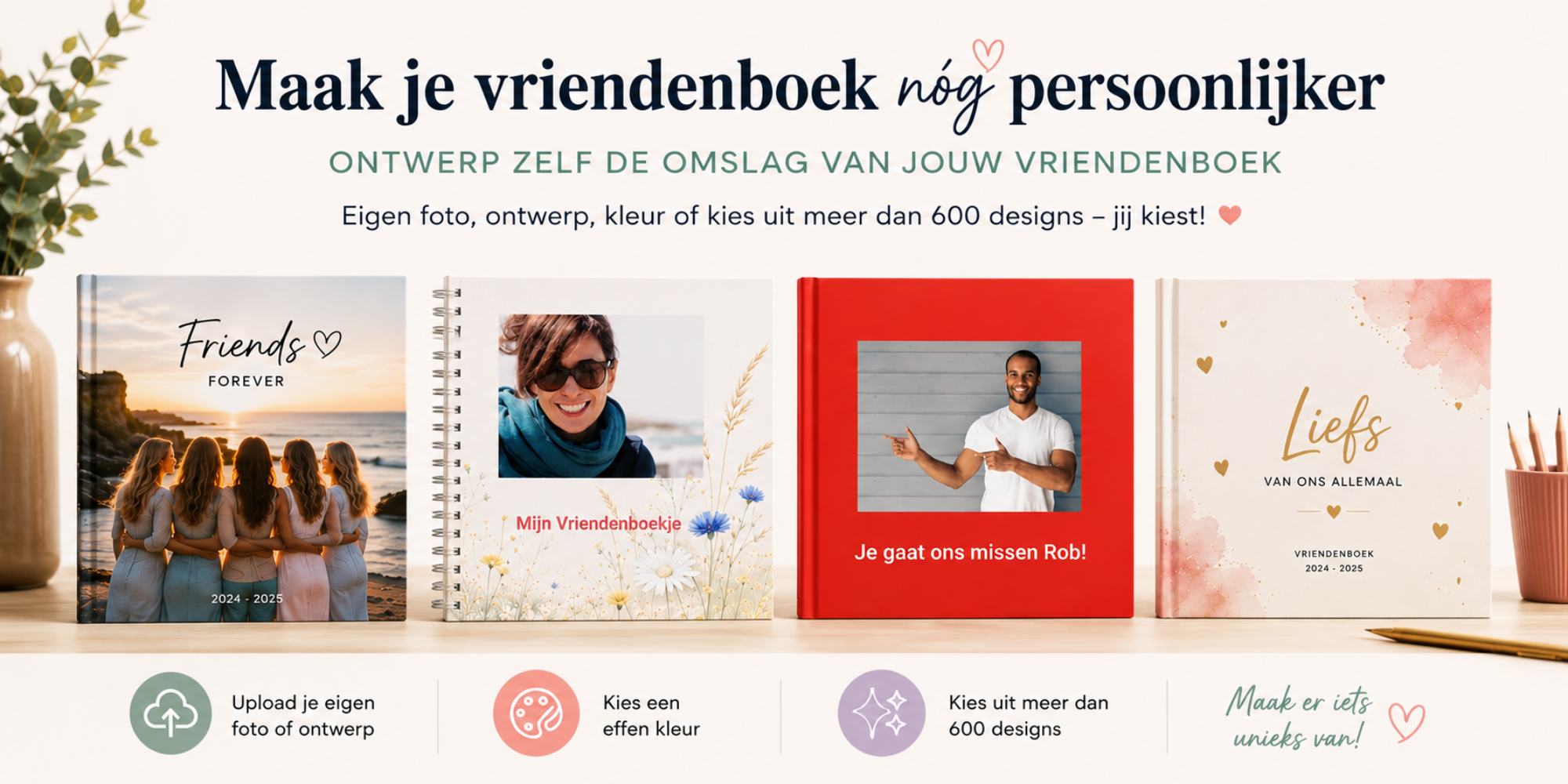vriendenboek omslagen met eigen ontwerp foto en persoonlijke kaft voorbeelden