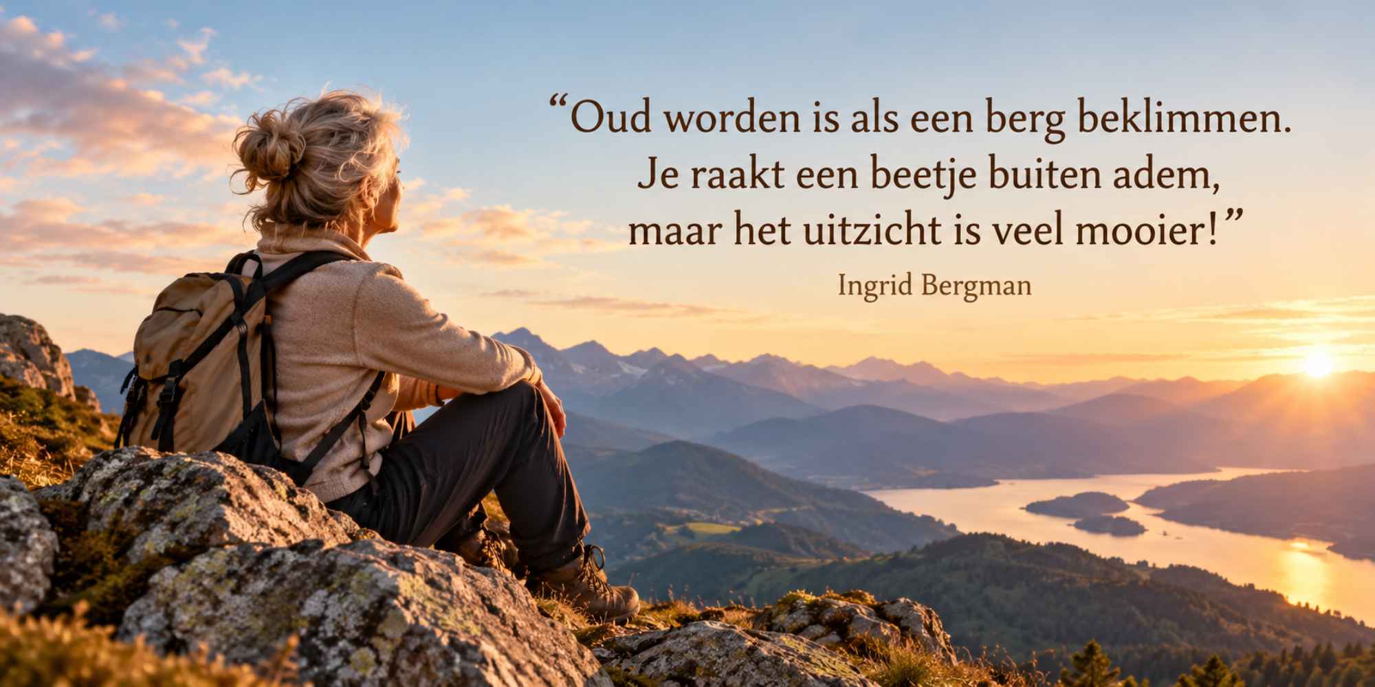 Ouder worden quote Ingrid Bergman berg beklimmen