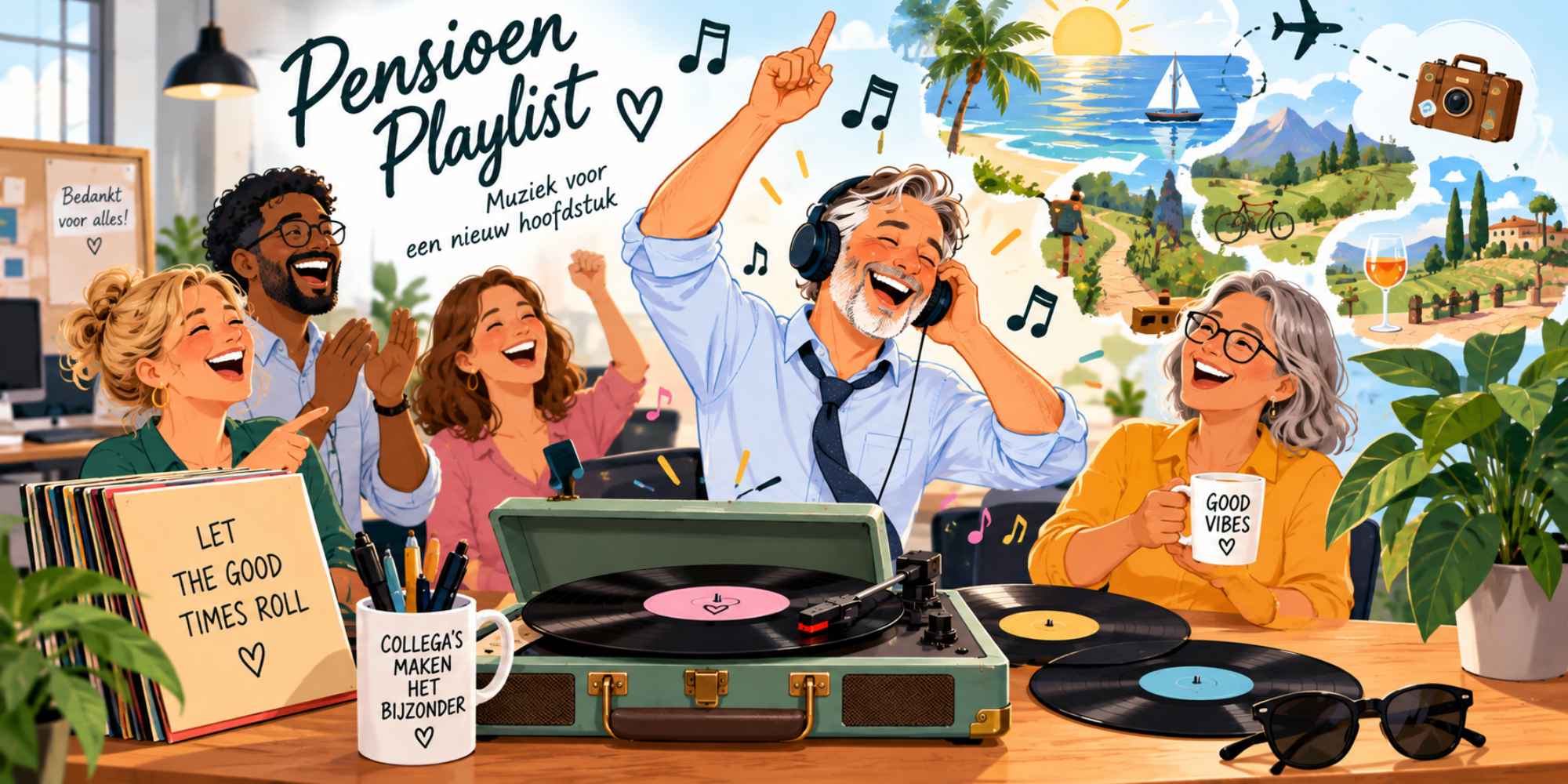 Pensioen playlist met leuke liedjes voor een pensioenfeest