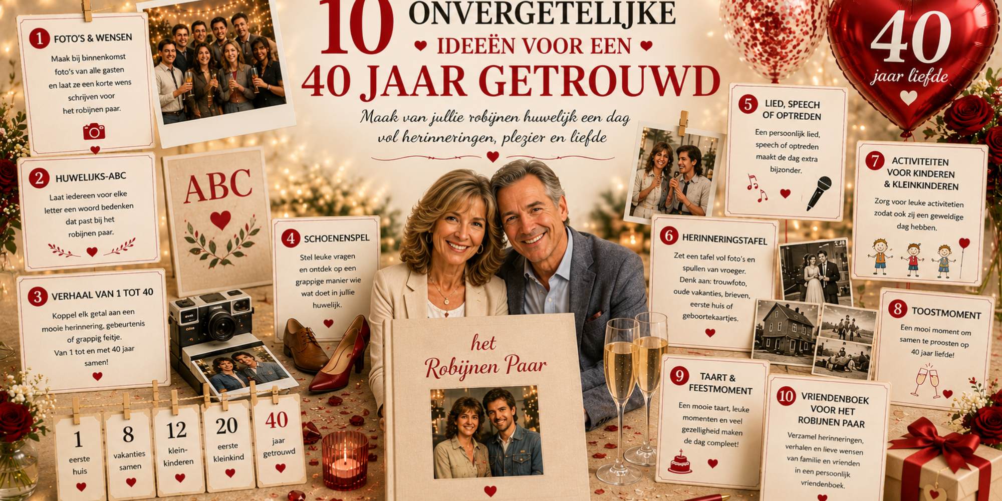 de allerleukste ideeën voor 40 jaar getrouwd